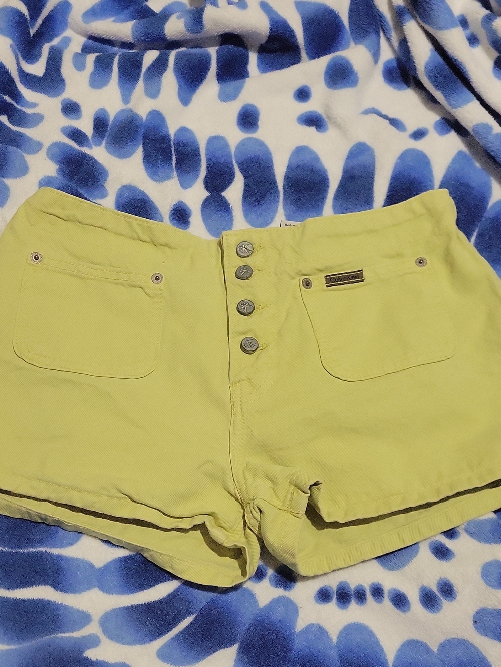 Calvin Klein Vintage Women's 7 Button-Front Shorts Made In The USA